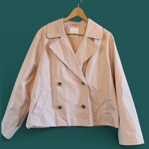 Women's Plus‎ Size Lauren Conrad XXL Short Trench Coat Light Pink Jacket